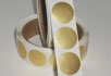 1" Circle, Dull Gold Foil Seals, Roll of 100